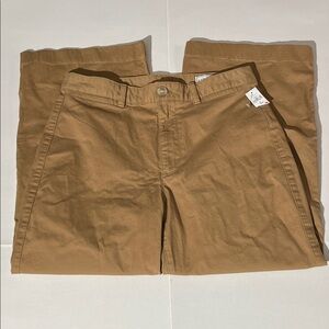 GAP High Rise Stride Ankle Khakis Pants Womens sz 10P Petite Tan Wide Leg NEW!